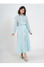 Jupe midi à volants 041192