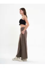 031595 Wide Leg Trousers with Side Pleats