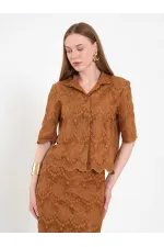 080818 Square Cut Lace-Look Shirt