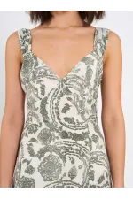 111557 Patterned Slit Dress