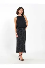 041185 Sequined Midi Skirt