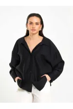 Chemise oversize à col ouvert 080811