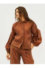 220579 Balloon Sleeve Shirt and Trouser Set