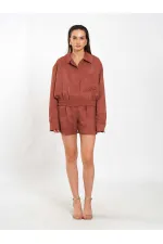 160897 Veste bomber à poche unique