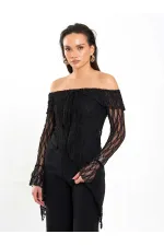 071832 Boat Neck Asymmetrical Blouse