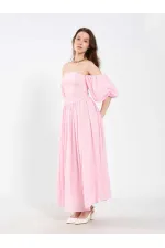 Robe en coton à manches ballon 111736 Robe en coton à manches ballon 111736