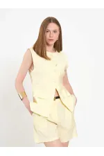 120732 Vest with Ruffled Hem