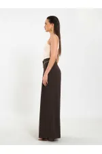 031641 Pervazlı Çift Pile Pantolon