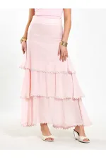 041040 Layered Ruffled Skirt