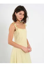 111554 Ruffled Voile Midi Dress