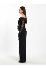 071832 Boat Neck Asymmetrical Blouse