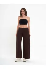 031595 Wide Leg Trousers with Side Pleats