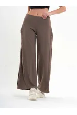 031595 Wide Leg Trousers with Side Pleats