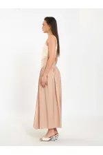 Jupe longue boutonnée sur le devant, style corset, référence 041171