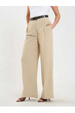 031655 Tek Pileli Düz Paça Pantolon