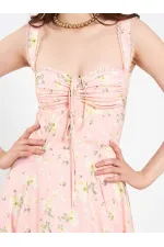 111729 Midi Dress with Ruched Bust and Ruffles 111729 Midi Dress with Ruched Bust and Ruffles