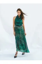 041110 Zincir Kemerli Piliseli Etek