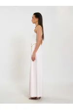 031641 Double Pleated Trousers with Trim