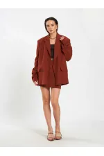 131046 Oversize Kolları Pileli Ceket