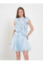 041182 Beli Nervürlü Mini Etek 041182 Beli Nervürlü Mini Etek