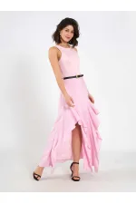 111711 Embellished Belted Dress