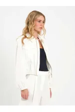 160896 Veste bomber à fermeture éclair frontale