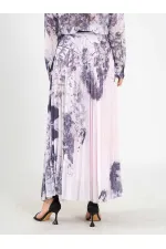 Jupe plissée effet aquarelle 041189