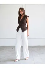 031661 Straight Cut Belted Trousers