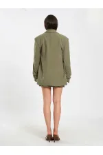 131046 Veste oversize à manches plissées