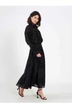 Jupe midi à volants 041192