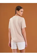 T-shirt oversize à col rond 050733