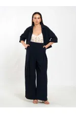 031635 A pileli Bol Paça Pantolon