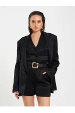 010874 Mini-shorts plissés