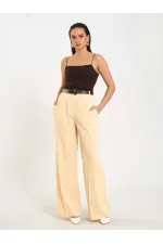 031655 Single Pleated Straight Leg Trousers