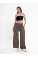 031595 Wide Leg Trousers with Side Pleats