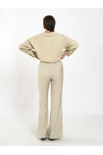 Pantalon à ceinture droite 031651