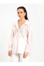 Chemise oversize à col ouvert 080811