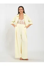 031635 A pileli Bol Paça Pantolon