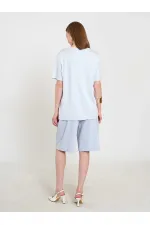 050736 V-Neck Knitted T-Shirt