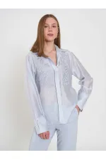 080820 Tencel Shirt with Lace Details