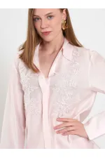 080820 Tencel Shirt with Lace Details