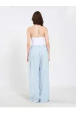 031678 Beli Lastik Detaylı Belden Bağlamalı Pantolon 031678 Beli Lastik Detaylı Belden Bağlamalı Pantolon