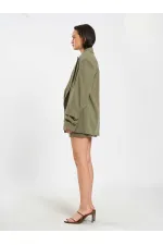 131046 Veste oversize à manches plissées