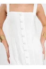 Robe courte boutonnée 111707