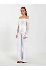 071832 Chemisier asymétrique à encolure bateau