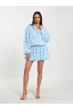 Jupe ballon avec corsage à la taille 041166