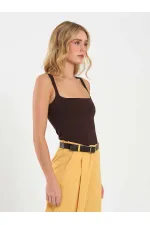 071857 Square Neck Strappy Blouse