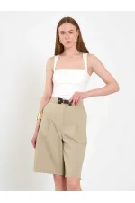 010880 Stella Bermuda Shorts with Buckle