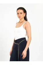 060332 U-Neck Slim Collar Tank Top