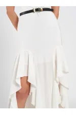 Robe ceinturée ornée 111711